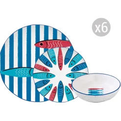 Set de vaisselle 18 pcs SARDINE’S PARTY – vers.2