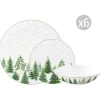 Set de vaisselle 18 pièces FESTIVE TREES