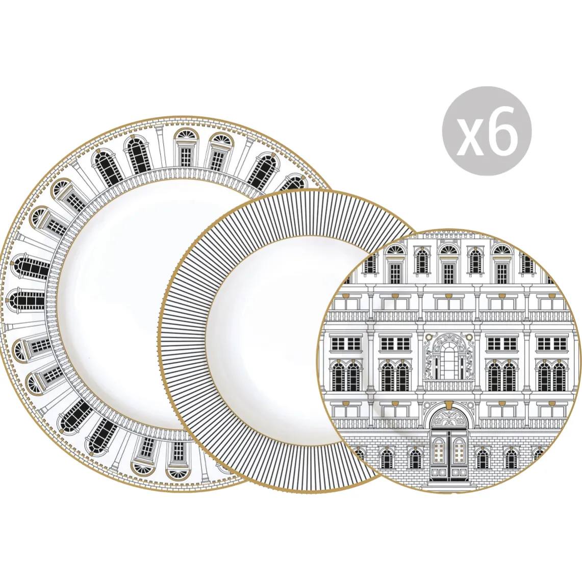 Set de vaisselle 18 pièces PALAZZO