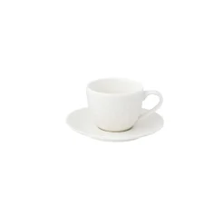 Tasse à café blanche avec soucoupe  DROPS