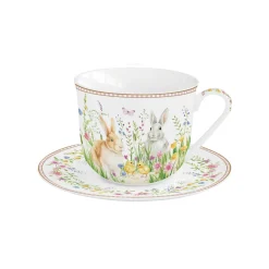 Tasse à déjeuner avec assiette HAPPY EASTER