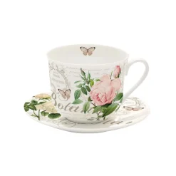 Tasse à petit-déjeuner avec assiette JARDIN BOTANIQUE