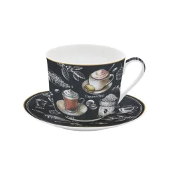 Tasse à petit-déjeuner avec soucoupe BARISTA