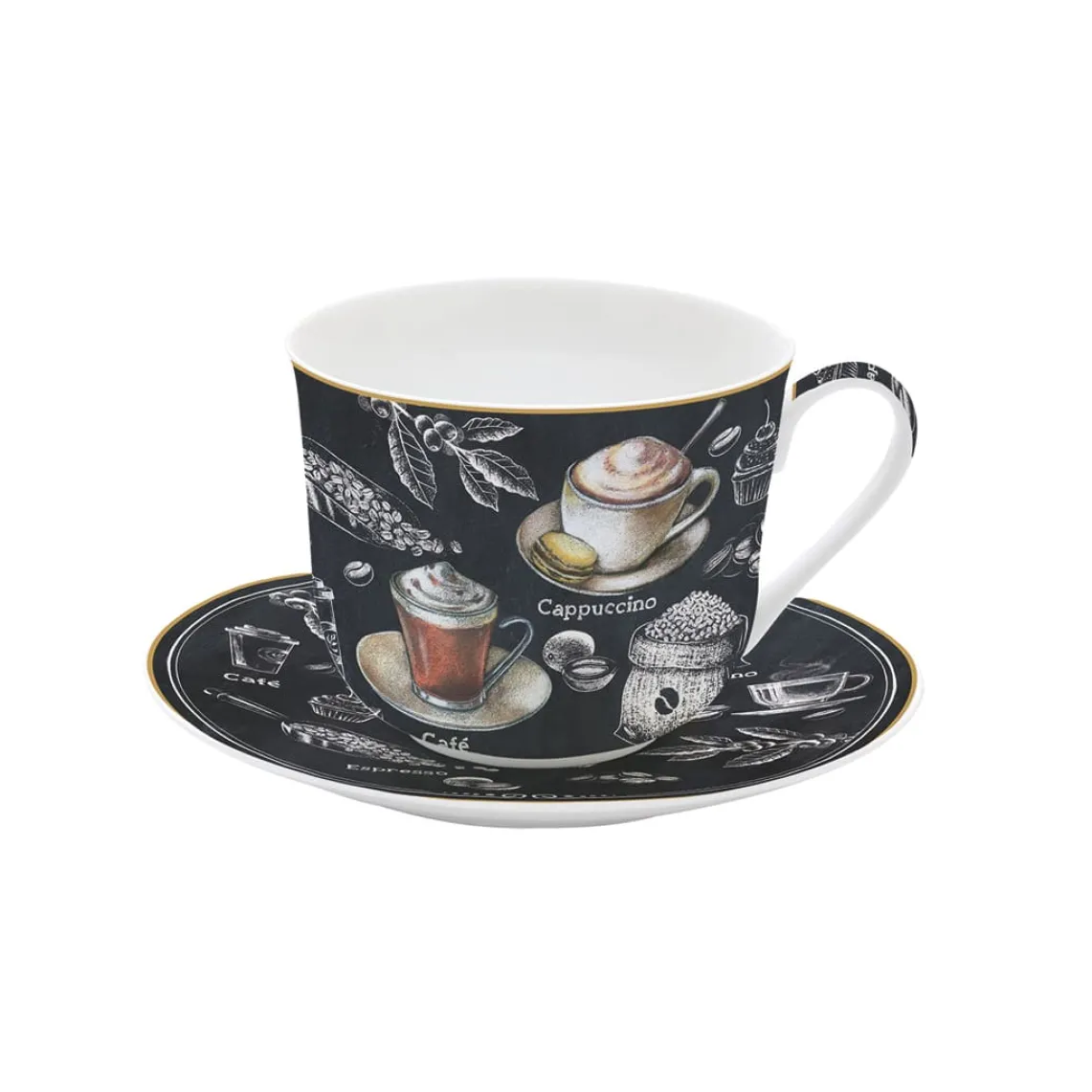 Tasse à petit-déjeuner avec soucoupe BARISTA