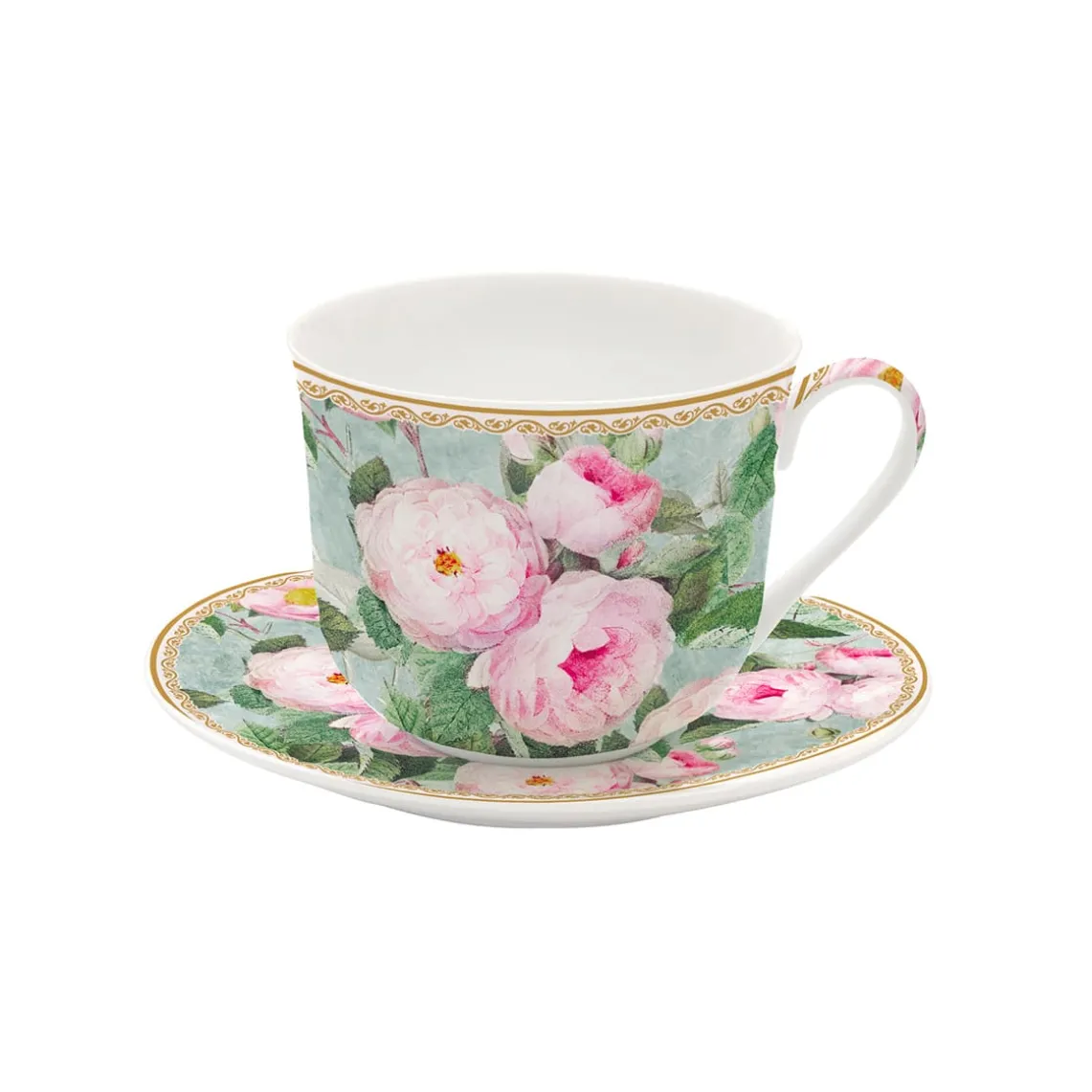 Tasse à petit-déjeuner avec soucoupe ROSES IN BLOOM