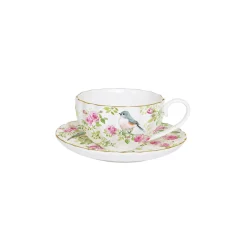 Tasse à thé avec soucoupe, 200 ml en porcelaine SPRING TIME