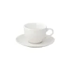 Tasse à thé blanche avec soucoupe DROPS