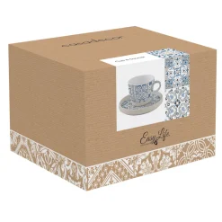 Tasse à thé en porcelaine avec soucoupe, 250 ml Casa Decor BLUE
