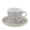 Tasse à thé en porcelaine avec soucoupe, 250 ml Casa Decor GREY