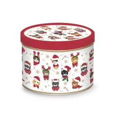 Tasse dans une boîte en fer-blanc CHRISTMAS FRIENDS Cats
