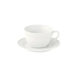 Tasse de 250 ml avec soucoupe Tiffany WHITE