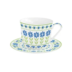 Tasse de petit déjeuner avec soucoupe FLOWERS GARDEN