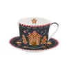Tasse de petit déjeuner avec soucoupe GINGERBREAD