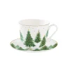 Tasse de petit déjeuner avec soucoupe FESTIVE TREES