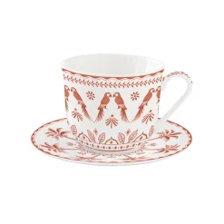 Tasse de petit déjeuner avec assiette EXOTIC VIBES