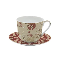 Tasse de petit-déjeuner avec assiette KIMONO