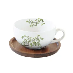 Tasse de the 250 ml en porcelaine avec souscoupe NATURA