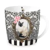 Tasse en porcelaine dans une boîte en fer-blanc BAROCCO CATS VersC
