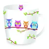 Tasse en porcelaine dans une boîte en fer-blanc OWLS BRANCH