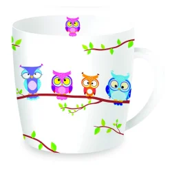 Tasse en porcelaine dans une boîte en fer-blanc OWLS BRANCH