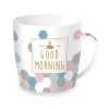 Tasse en porcelaine dans une boîte en métal Good Morning
