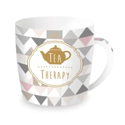 Tasse en porcelaine dans une boîte en fer-blanc tea Therapy