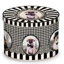 Tasse en porcelaine dans une boîte en fer-blanc BAROCCO DOGS VersA