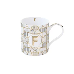 Tasse en porcelaine de 350 ml MONOGRAM F