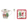 Tasse et cuillère avec sous-verre JOYFUL SANTA
