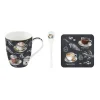 Tasse et cuillère avecdessous de verre BARISTA