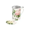 Tasse et soucoupe en porcelaine avec infuseur JARDIN BOTANIQUE
