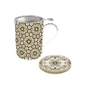 Tasse et soucoupe en porcelaine avec infuseur, 350 ml MOROCCO BLACK