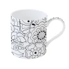 Tasse individuelle en porcelaine, 350 ml, dans une boîte FLOWERS