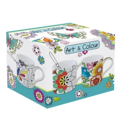 Tasse individuelle en porcelaine, 350 ml, dans une boîte FLOWERS