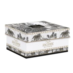 Théière 600 ml avec infuseur en métal et 2 tasses de 160 ml en porcelaine RETRO JUNGLE