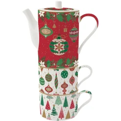 Théière avec 2 tasses JINGLE BELLS