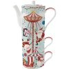 Théière avec 2 tasses Santa’S Carousel