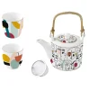 Théière avec infuseur de 600 ml et 2 tasses en porcelaine MODERNISM
