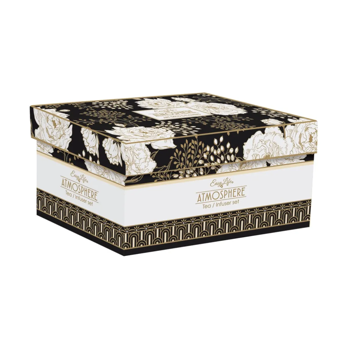 Théière avec infuseur et 2 petites tasses ART DECO & FLOWERS