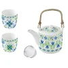 Théière avec infuseur et 2 tasses FLOWERS GARDEN