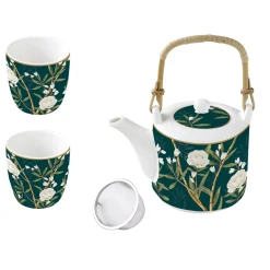 Théière avec infuseur et 2 tasses ROYAL PEONIES