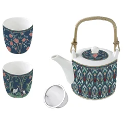 Théière de 600 ml avec 2 tasses en porcelaine, dans une boîte cadeau MANDALAY