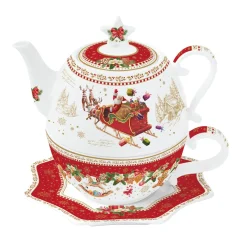 Thérière pour une personne en porcelaine 450 ml CHRISTMAS MEMORIES